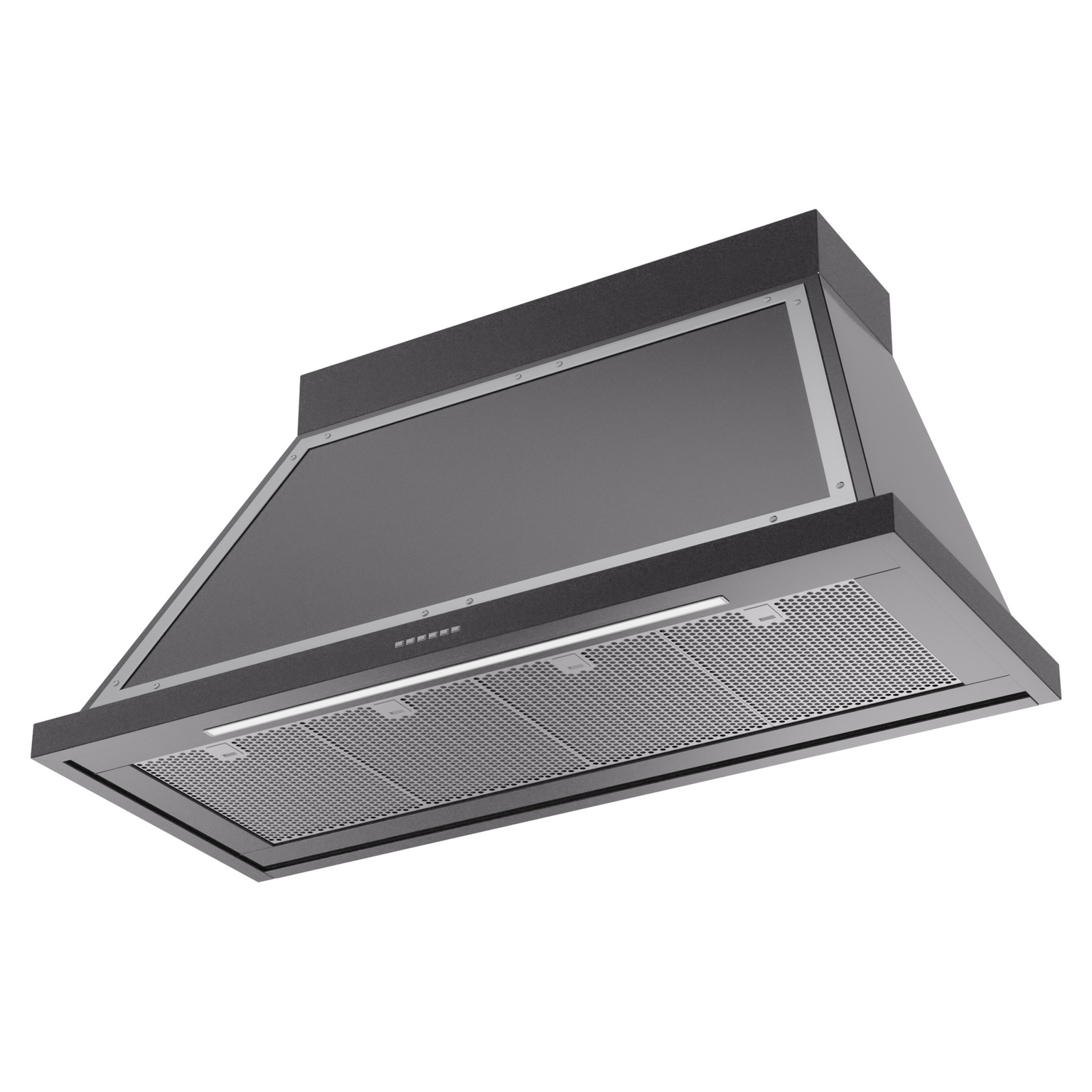 ILVE UANB48BKC Nostalgie Noblesse 48" Range Hood, bottom angled view