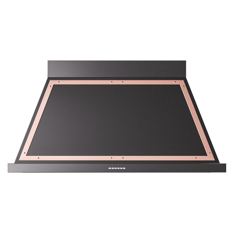 ILVE UANB48BKP Nostalgie Noblesse 48" Range Hood (Glossy Black, Copper)