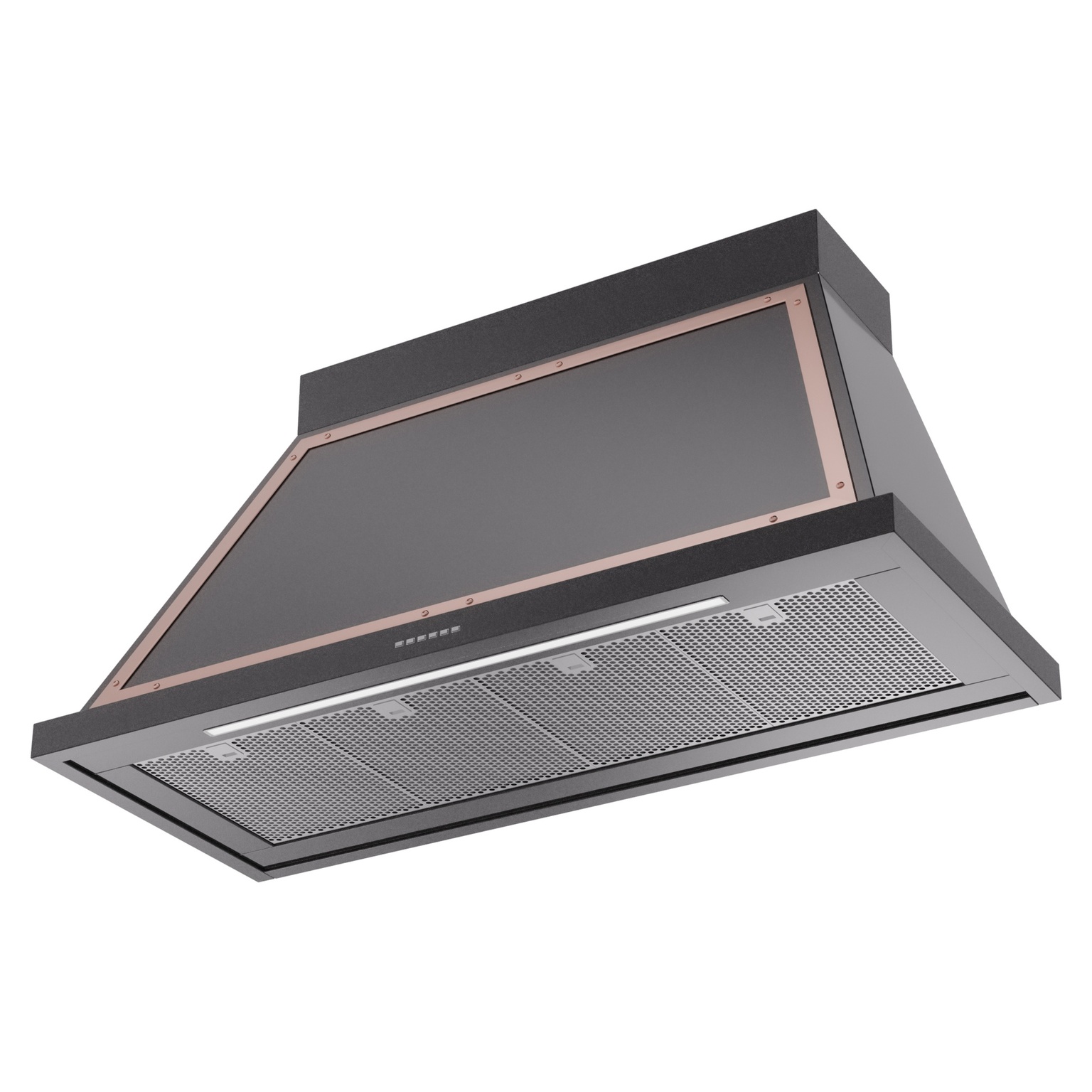 ILVE UANB48BKP Nostalgie Noblesse 48" Range Hood, bottom angled view