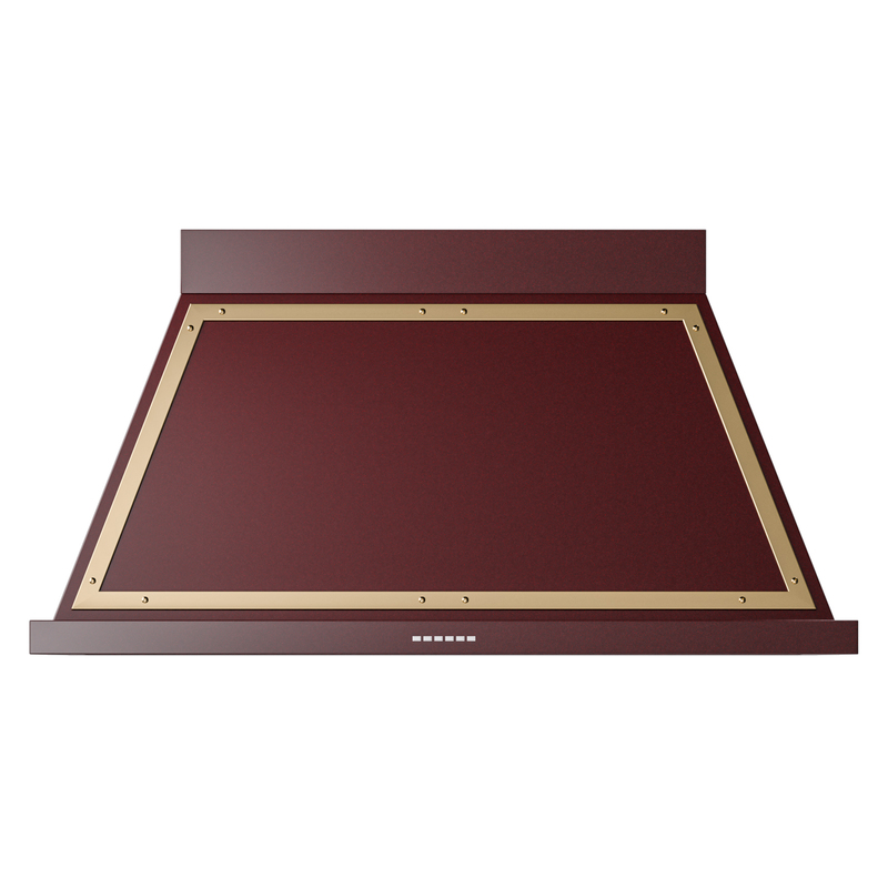 ILVE UANB48BUG Nostalgie Noblesse 48" Range Hood (Burgundy, Brass)