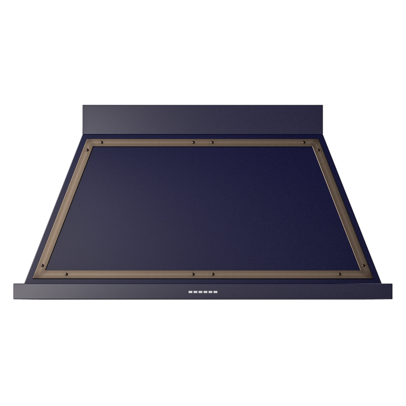 ILVE UANB48MBB Nostalgie Noblesse 48" Range Hood (Midnight Blue, Bronze)