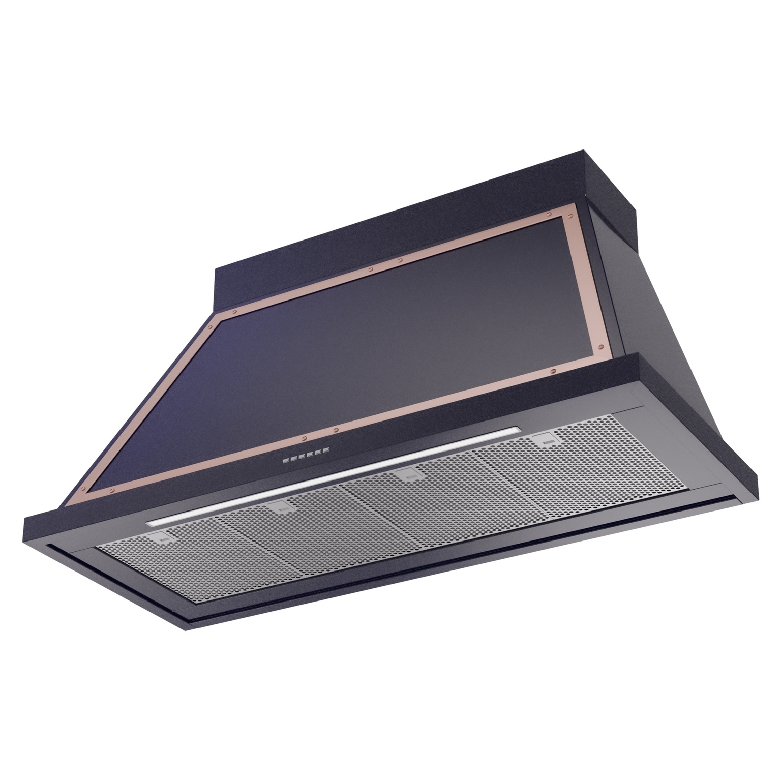 ILVE UANB48MBP Nostalgie Noblesse 48" Range Hood, bottom angled view