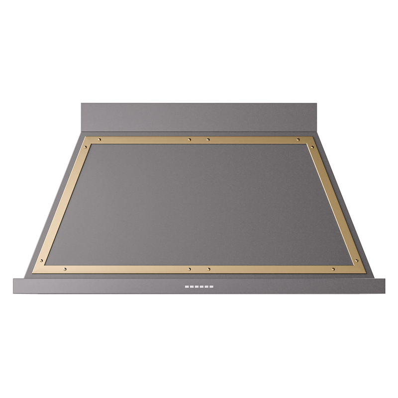 ILVE UANB48MGG Nostalgie Noblesse 48" Range Hood (Graphite Matte, Brass)