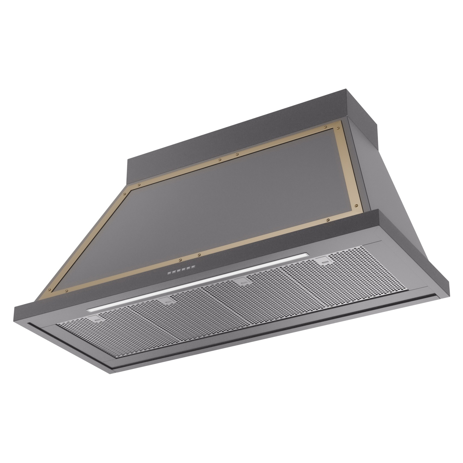 ILVE UANB48MGG Nostalgie Noblesse 48" Range Hood, bottom angled view