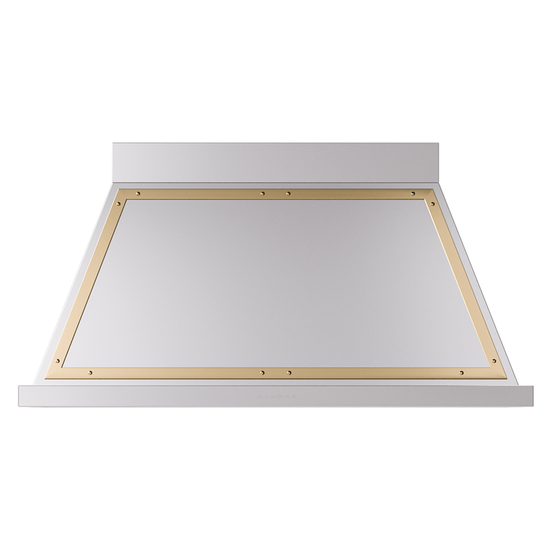 ILVE UANB48SSG Nostalgie Noblesse 48" Range Hood (Stainless Steel, Brass)