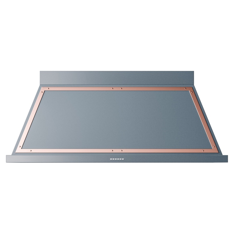 ILVE UANB60BGP Nostalgie Noblesse 60" Range Hood (Blue Grey, Copper)