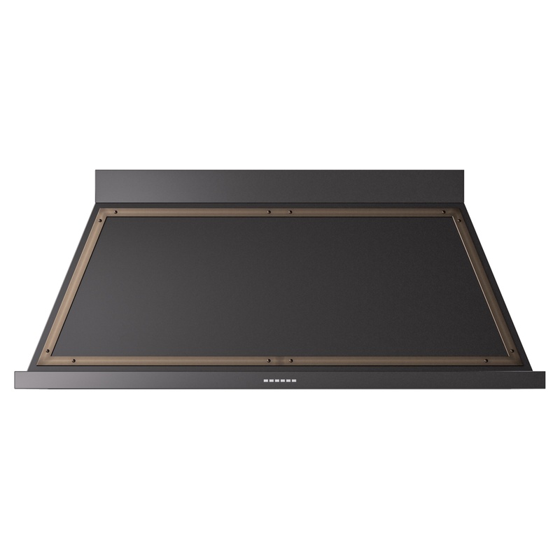 ILVE UANB60BKB Nostalgie Noblesse 60" Range Hood (Glossy Black, Burnished)