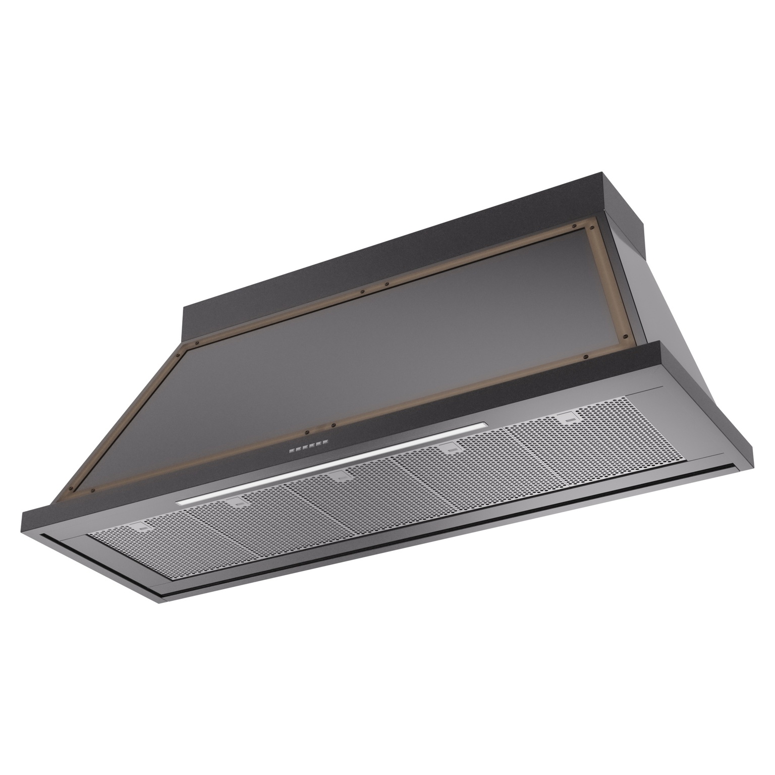 ILVE UANB60BKB Nostalgie Noblesse 60" Range Hood, bottom angled view