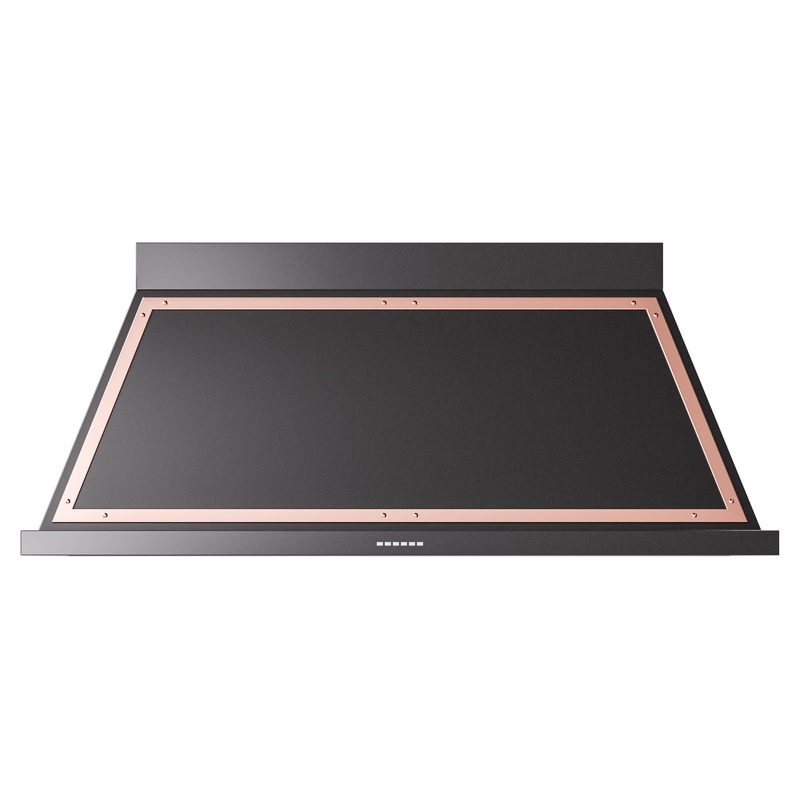 ILVE UANB60BKP Nostalgie Noblesse 60" Range Hood (Glossy Black, Copper)