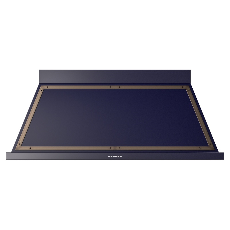 ILVE UANB60MBB Nostalgie Noblesse 60" Range Hood (Midnight Blue, Burnished)