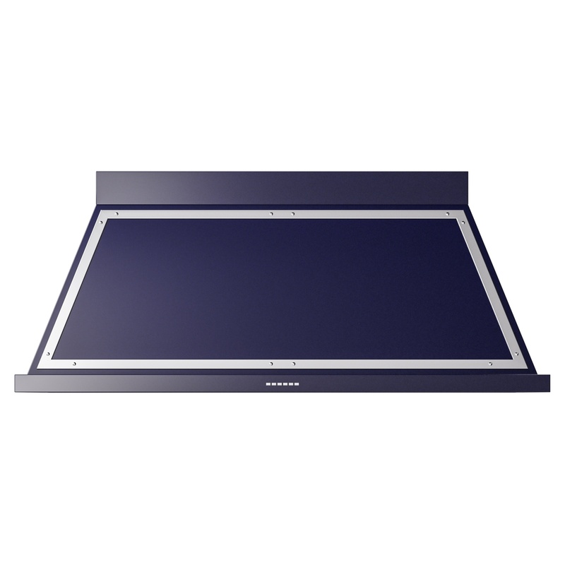 ILVE UANB60MBC Nostalgie Noblesse 60" Range Hood (Midnight Blue, Chrome)