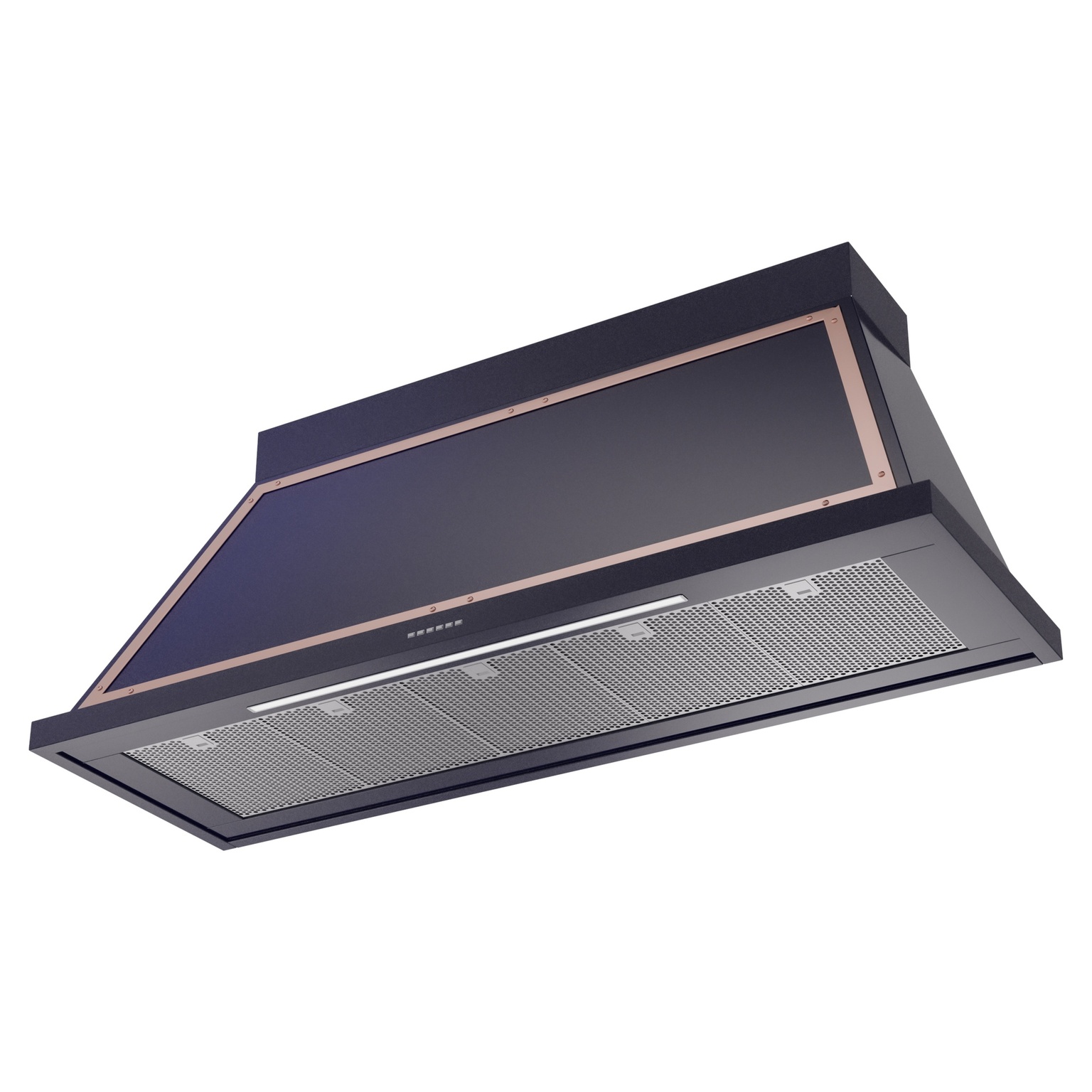 ILVE UANB60MBP Nostalgie Noblesse 60" Range Hood, bottom angled view