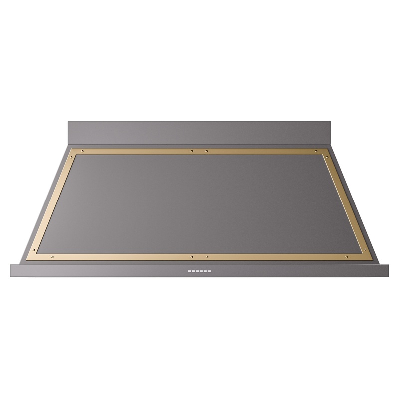 ILVE UANB60MGG Nostalgie Noblesse 60" Range Hood (Graphite Matte, Brass)