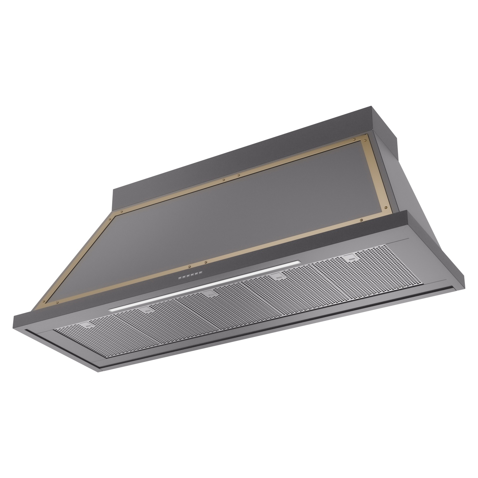 ILVE UANB60MGG Nostalgie Noblesse 60" Range Hood, bottom angled view