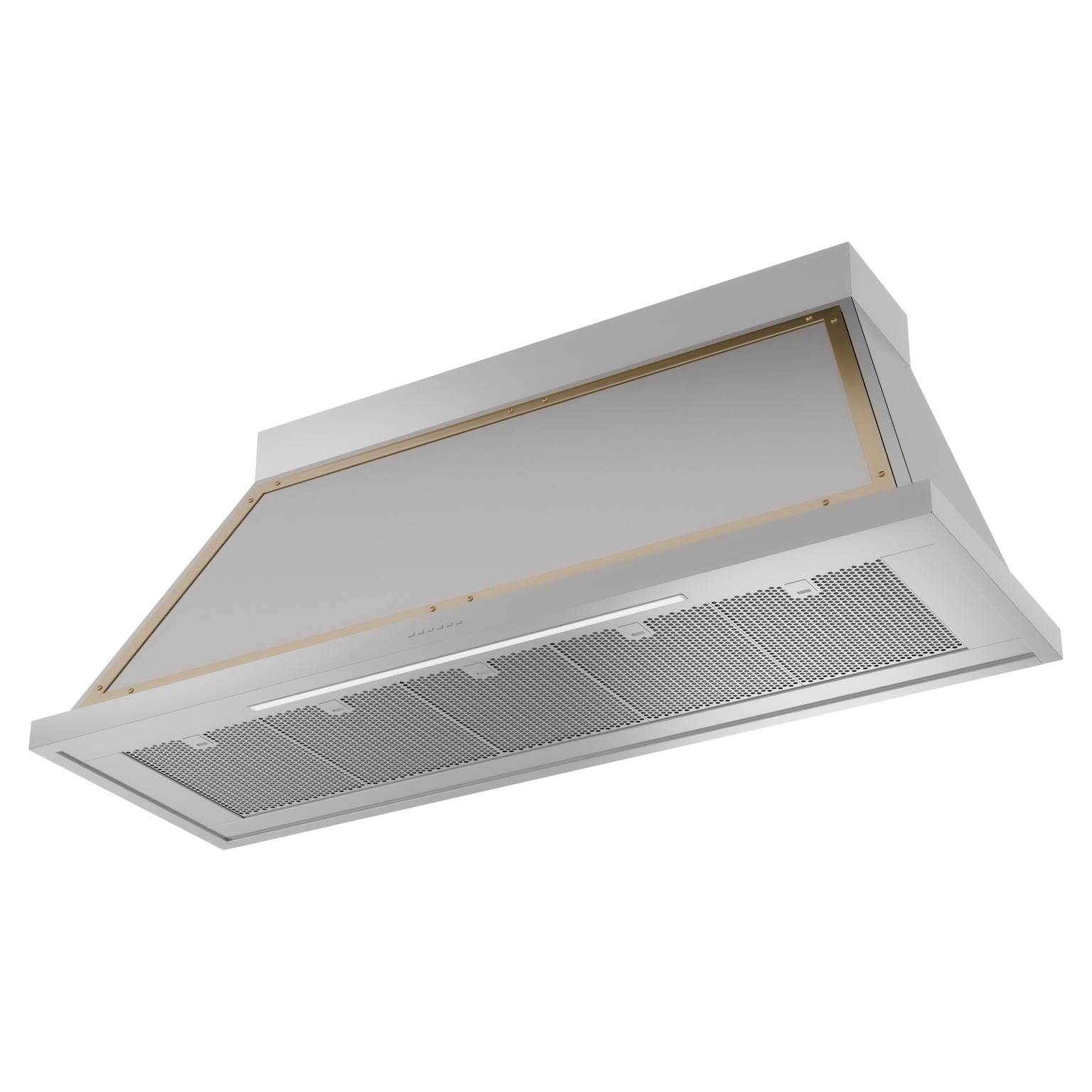ILVE UANB60SSG Nostalgie Noblesse 60" Range Hood, bottom angled view