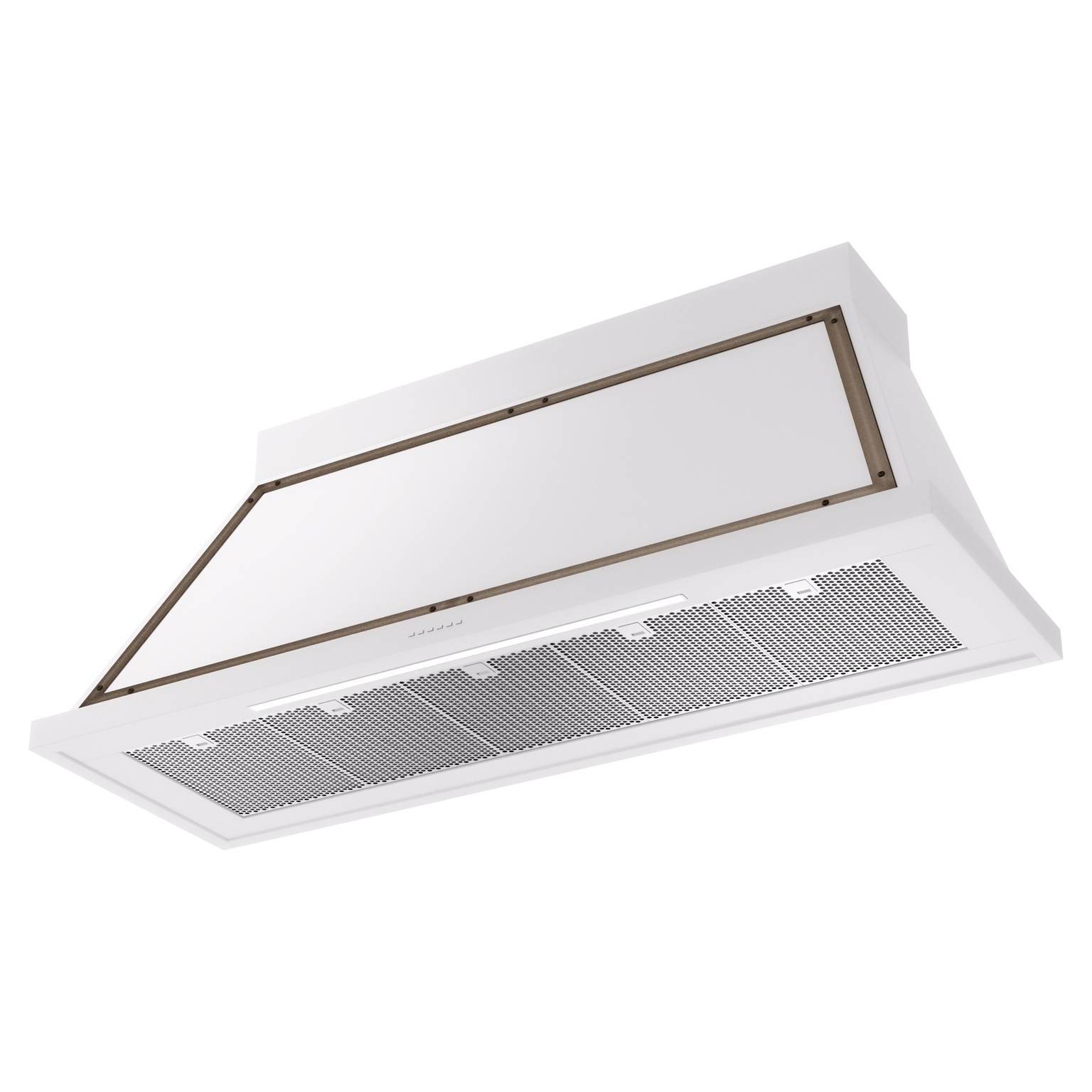 ILVE UANB60WHB Nostalgie Noblesse 60" Range Hood, bottom angled view