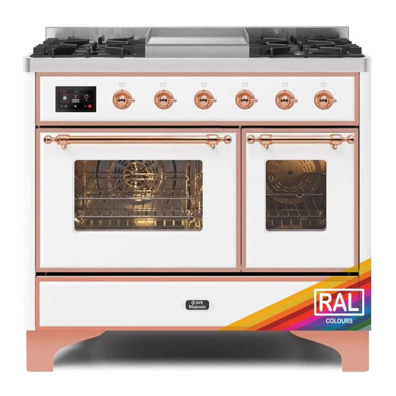 ILVE UMD10FDNS3RAPLP Majestic II 40" Dual Fuel Range (Liquid Propane, Triple Glass Door, RAL, Copper)