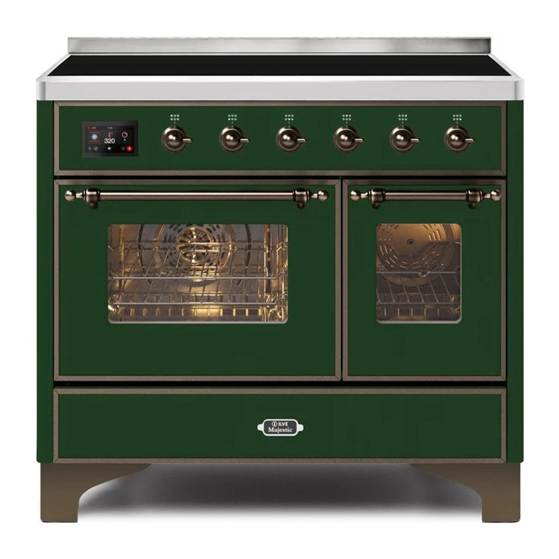 ILVE UMDI10NS3EGB Majestic II 40" Induction Range (Triple Glass Door, Emerald Green, Burnished)