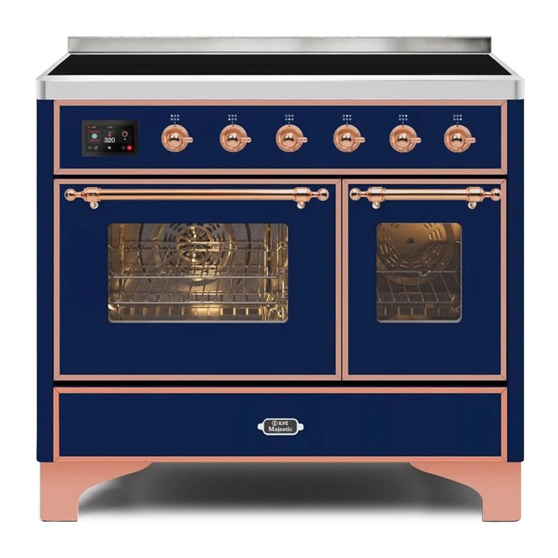 ILVE UMDI10NS3MBP Majestic II 40" Induction Range (Triple Glass Door, Midnight Blue, Copper)