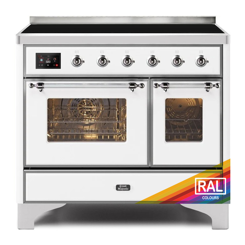 ILVE UMDI10NS3RAC Majestic II 40" Induction Range (Triple Glass Door, RAL, Chrome)