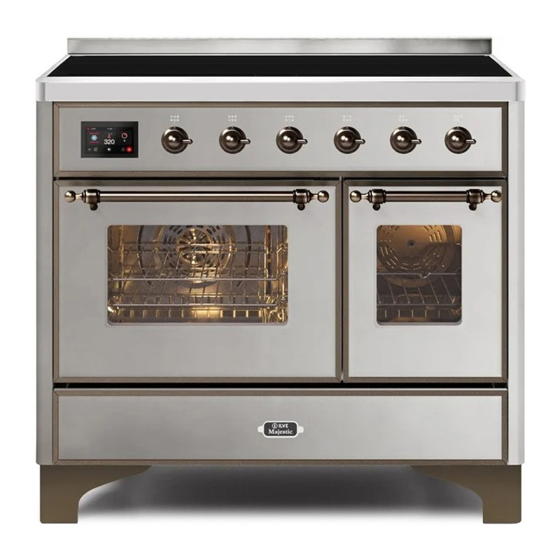 ILVE UMDI10NS3SSB Majestic II 40" Induction Range (Triple Glass Door, Stainless Steel, Burnished)