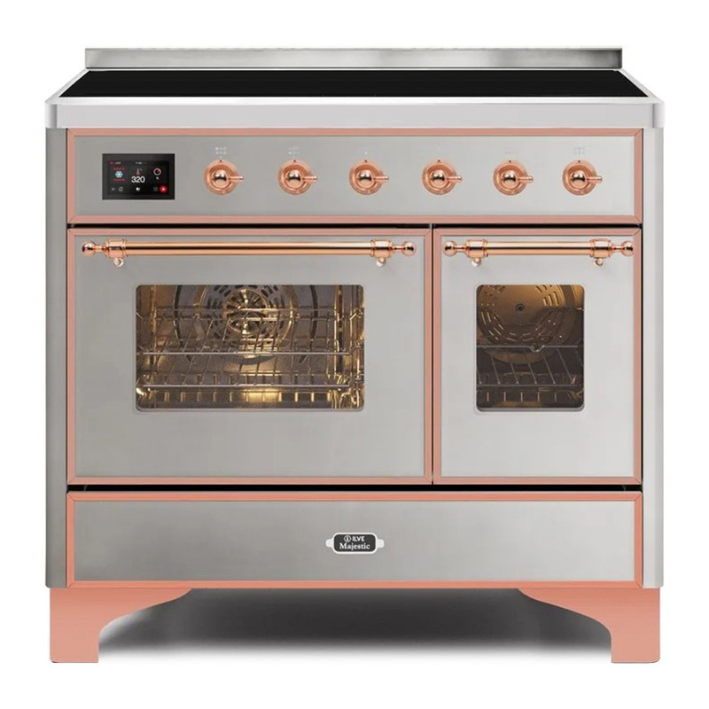 ILVE UMDI10NS3SSP Majestic II 40" Induction Range (Triple Glass Door, Stainless Steel, Copper)