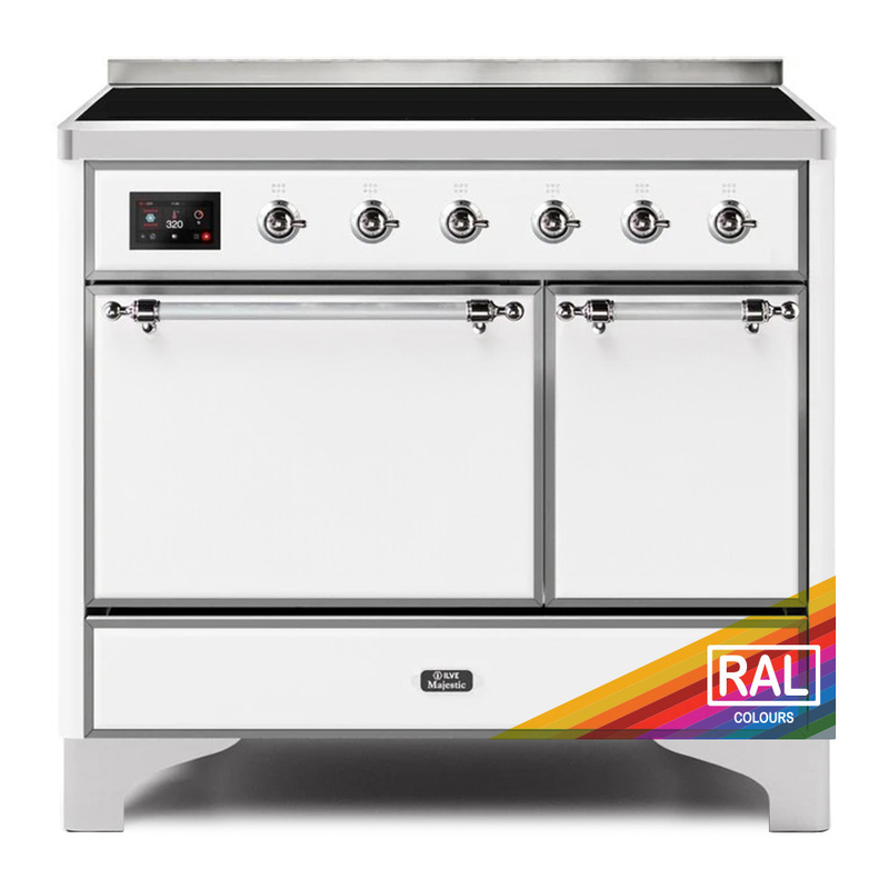 ILVE UMDI10QNS3RAC Majestic II 40" Induction Range (Solid Door, RAL, Chrome)