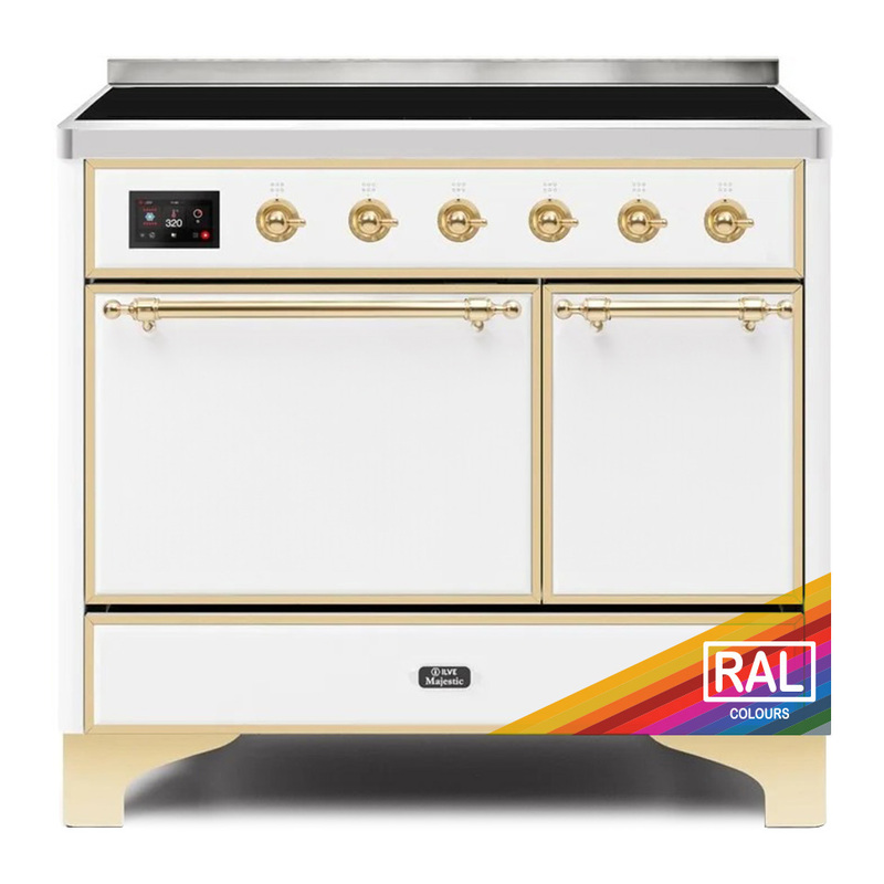 ILVE UMDI10QNS3RAG Majestic II 40" Induction Range (Solid Door, RAL, Brass)