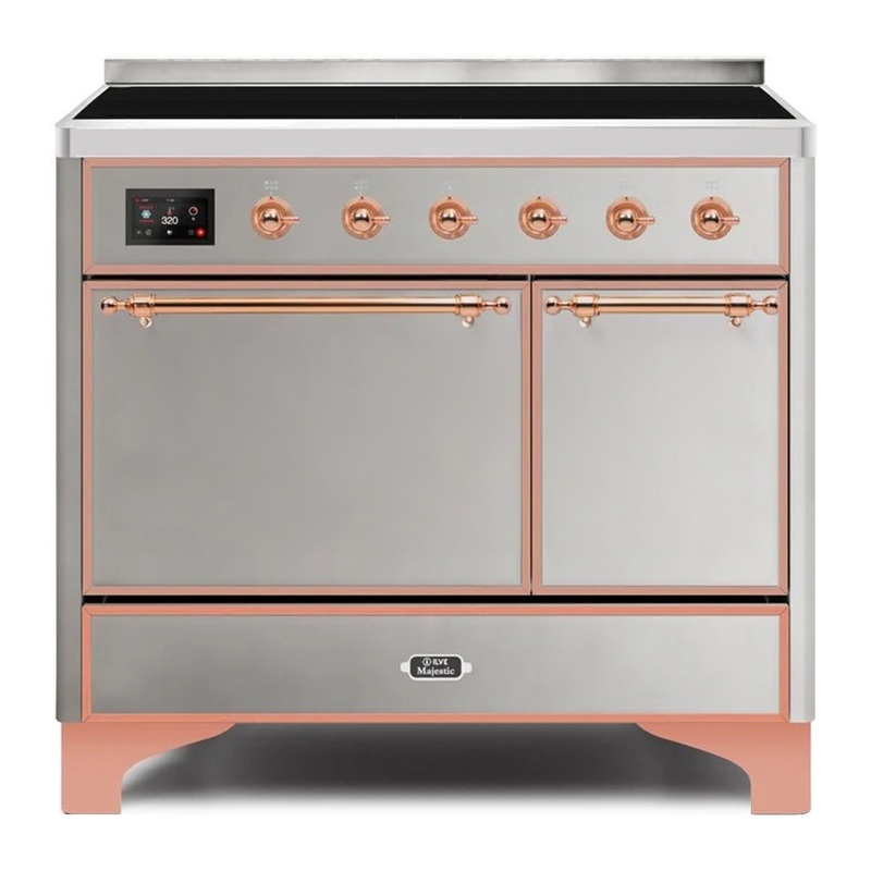 ILVE UMDI10QNS3SSP Majestic II 40" Induction Range (Solid Door, Stainless Steel, Copper)