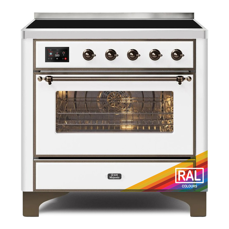 ILVE UMI09NS3RAB Majestic II 36" Induction Range (Triple Glass Door, RAL, Bronze)