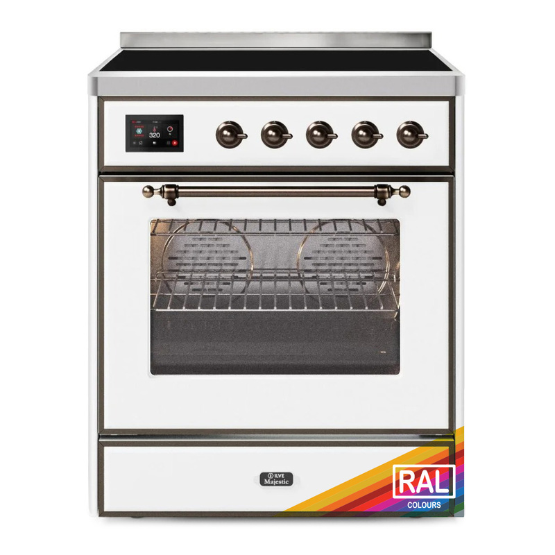 ILVE UMI30NE3RAB Majestic II 30" Induction Range (Triple Glass Door, RAL, Bronze)