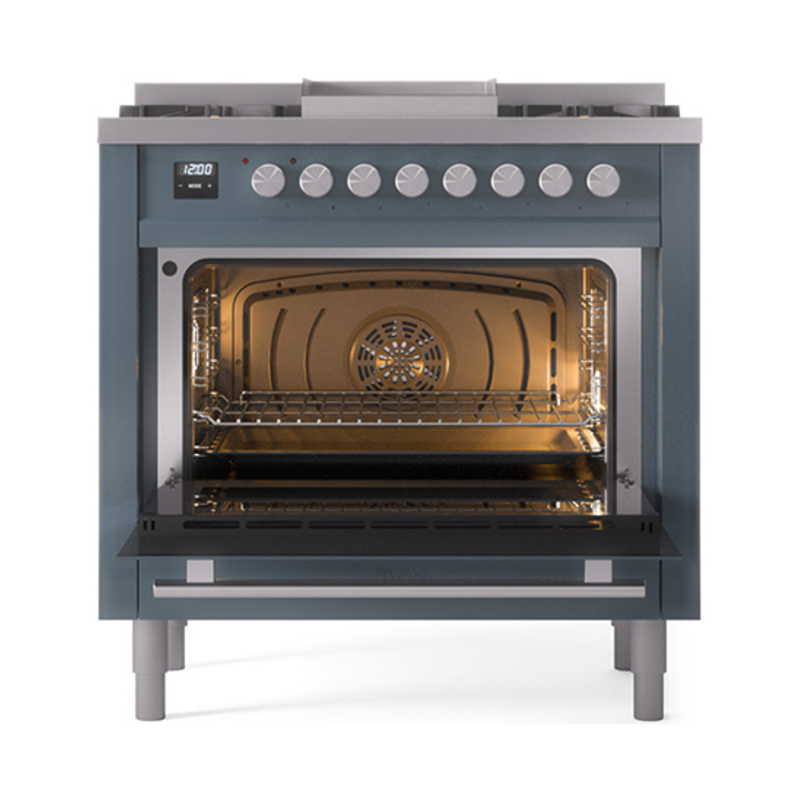 ILVE_UP36FQMPBGLP_Professional_Plus_II_oven_door_opened