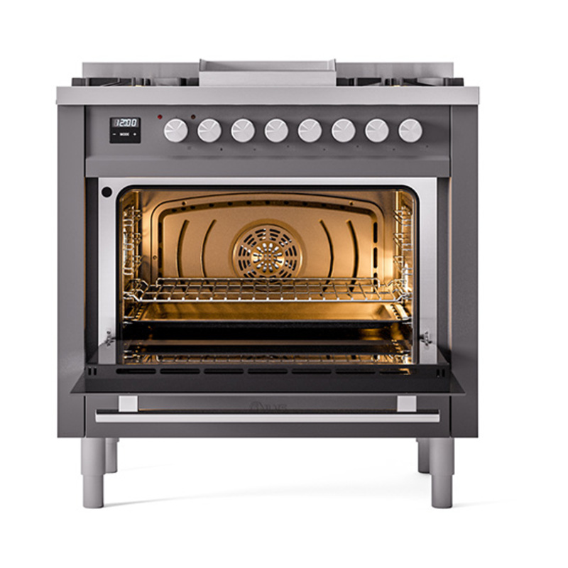 ILVE_UP36FQMPMG_Professional_Plus_II_oven_door_opened