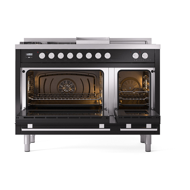 ILVE_UP48FSQMPBKLP_Professional_Plus_II_oven_door_opened