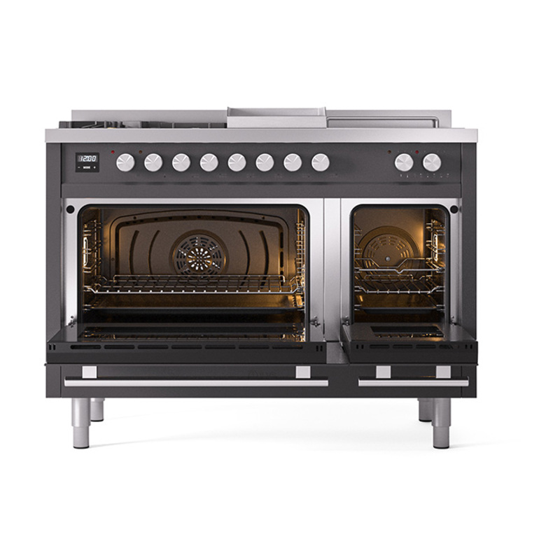 ILVE_UP48FSQMPMGLP_Professional_Plus_II_oven_door_opened