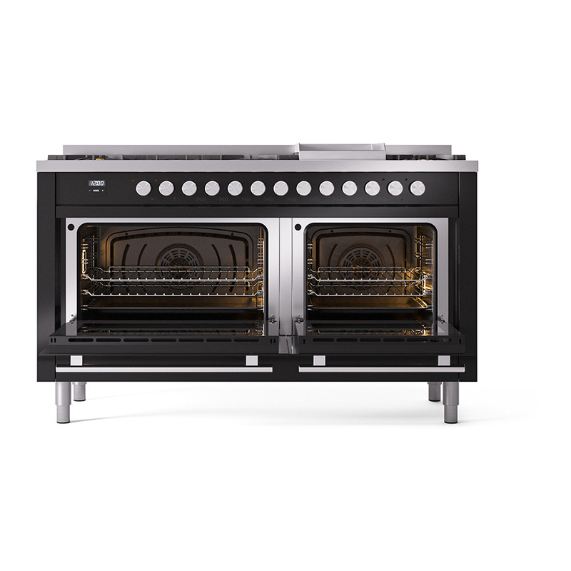 ILVE_UP60FQMPBKLP_Professional_Plus_II_oven_door_opened