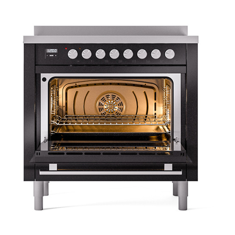 ILVE_UPI366QMPBK_Professional_Plus_II_oven_door_opened