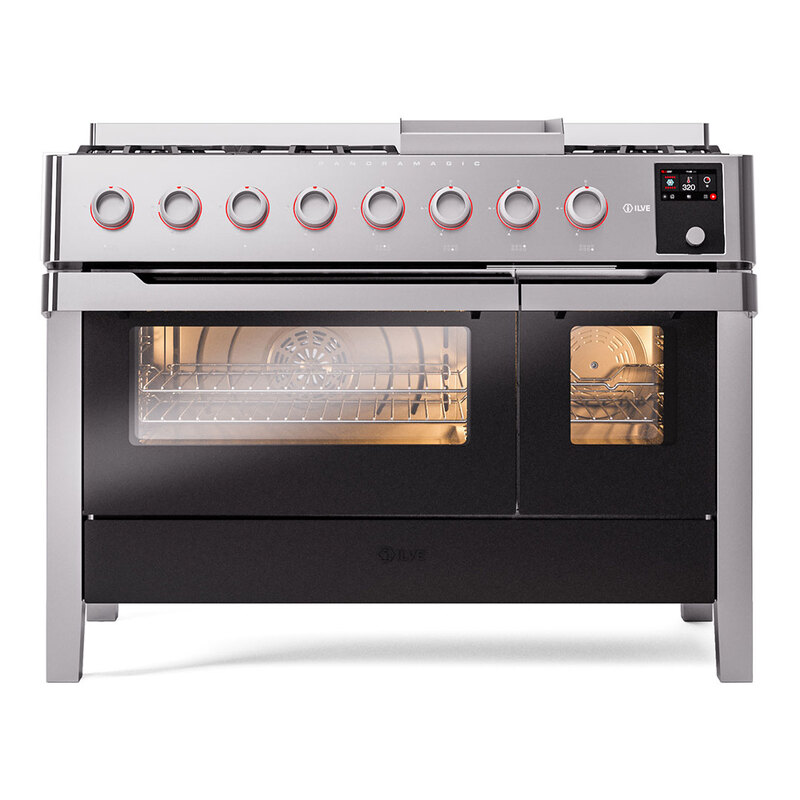 ILVE UPM12FDS3SSLP Panoramagic 48" Dual Fuel Range, front view
