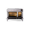 ILVE UPM12FDS3SSLP Panoramagic 48" Dual Fuel Range, oven doors opened
