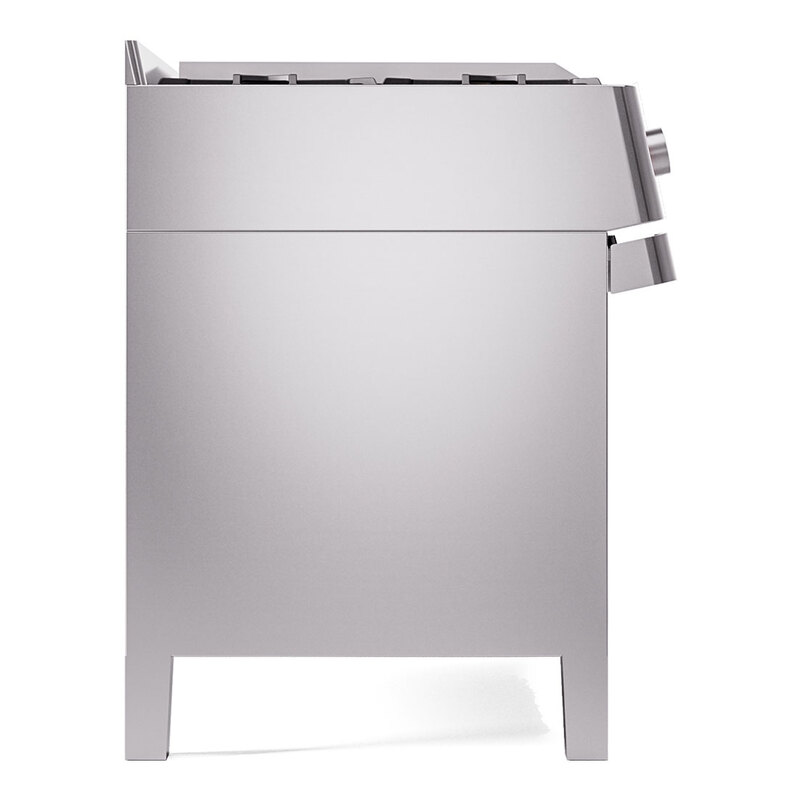 ILVE UPM12FDS3SSLP Panoramagic 48" Dual Fuel Range, left side view
