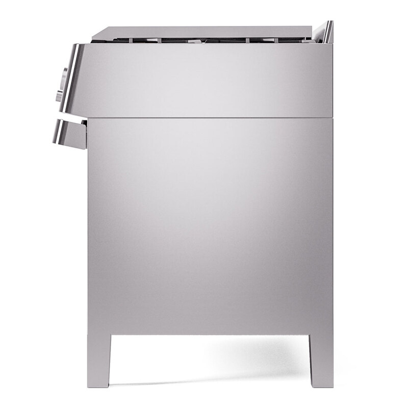 ILVE UPM12FDS3SSLP Panoramagic 48" Dual Fuel Range, right side view