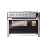 ILVE UPM12FDS3SS Panoramagic 48" Dual Fuel Range, front view