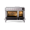ILVE UPM12FDS3SS Panoramagic 48" Dual Fuel Range, oven doors opened
