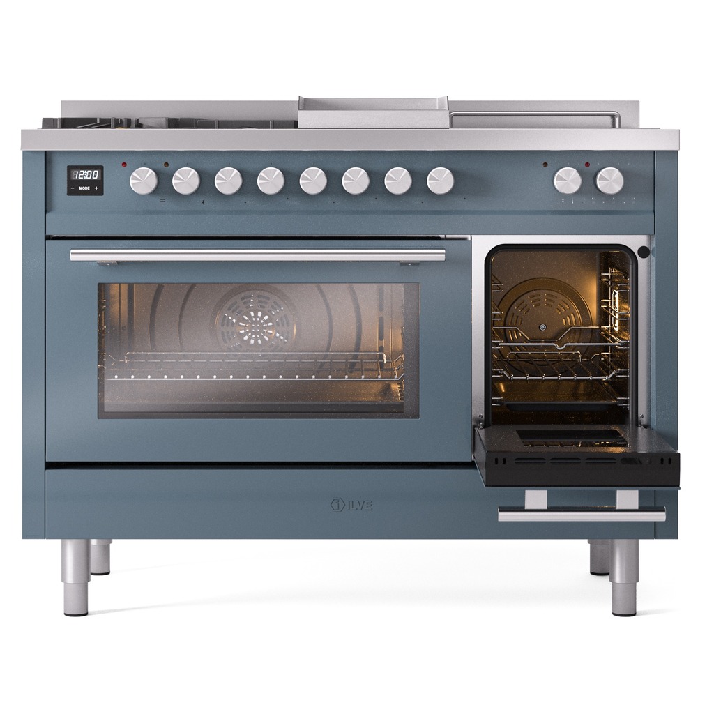 ILVE_UP48FSWMPBG_Professional_Plus_II_side_oven_door_opened