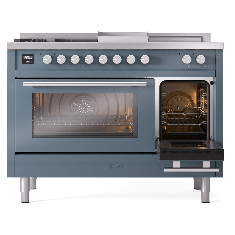 ILVE_UP48FSWMPBG_Professional_Plus_II_side_oven_door_opened