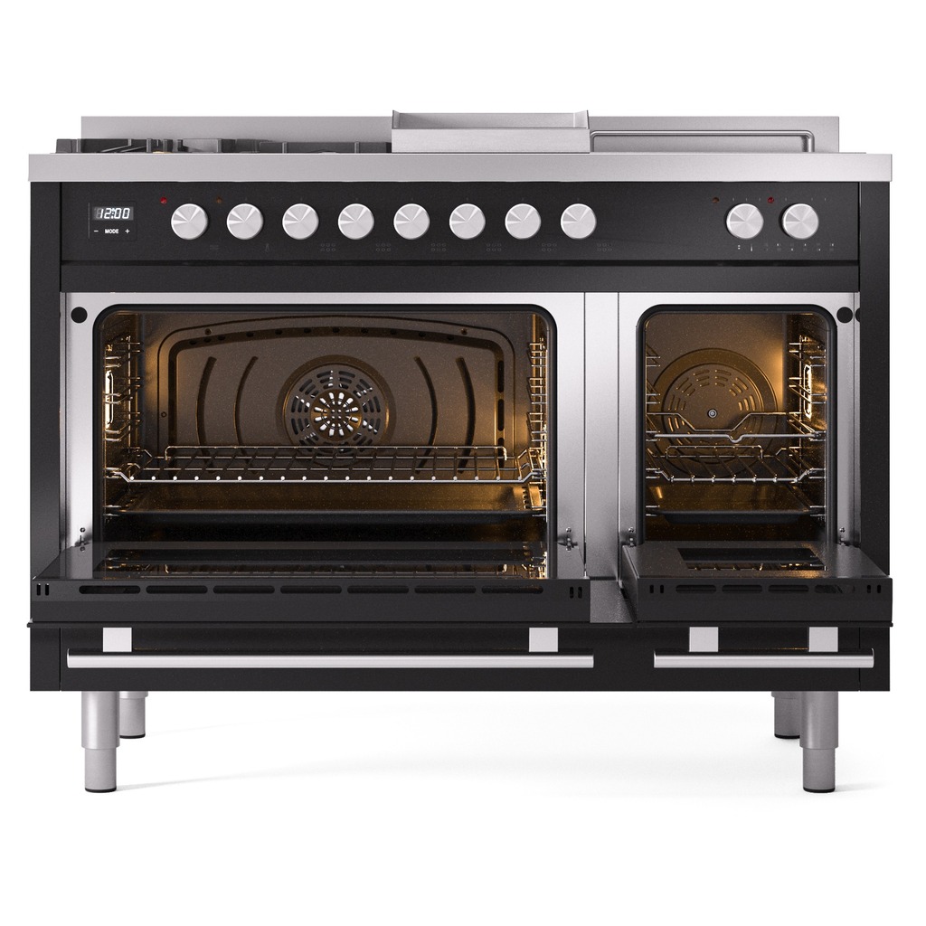 ILVE_UP48FSWMPBKLP_Professional_Plus_II_oven_door_opened