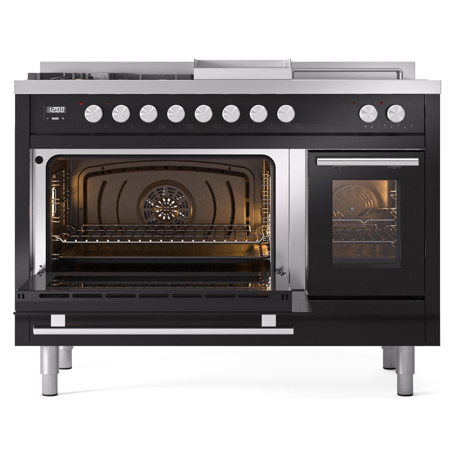 ILVE_UP48FSWMPBKLP_Professional_Plus_II_main_oven_door_opened
