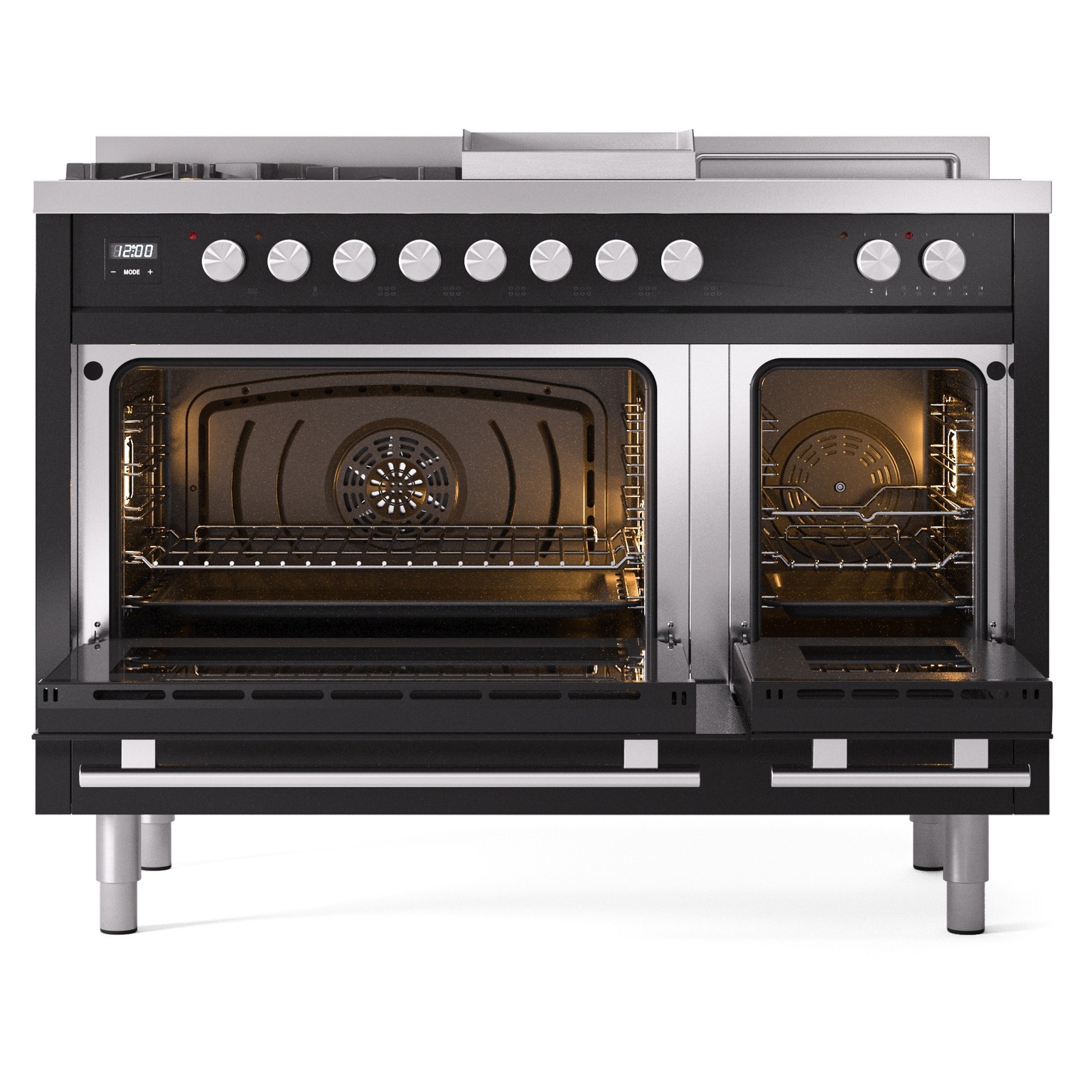 ILVE_UP48FSWMPBK_Professional_Plus_II_oven_door_opened