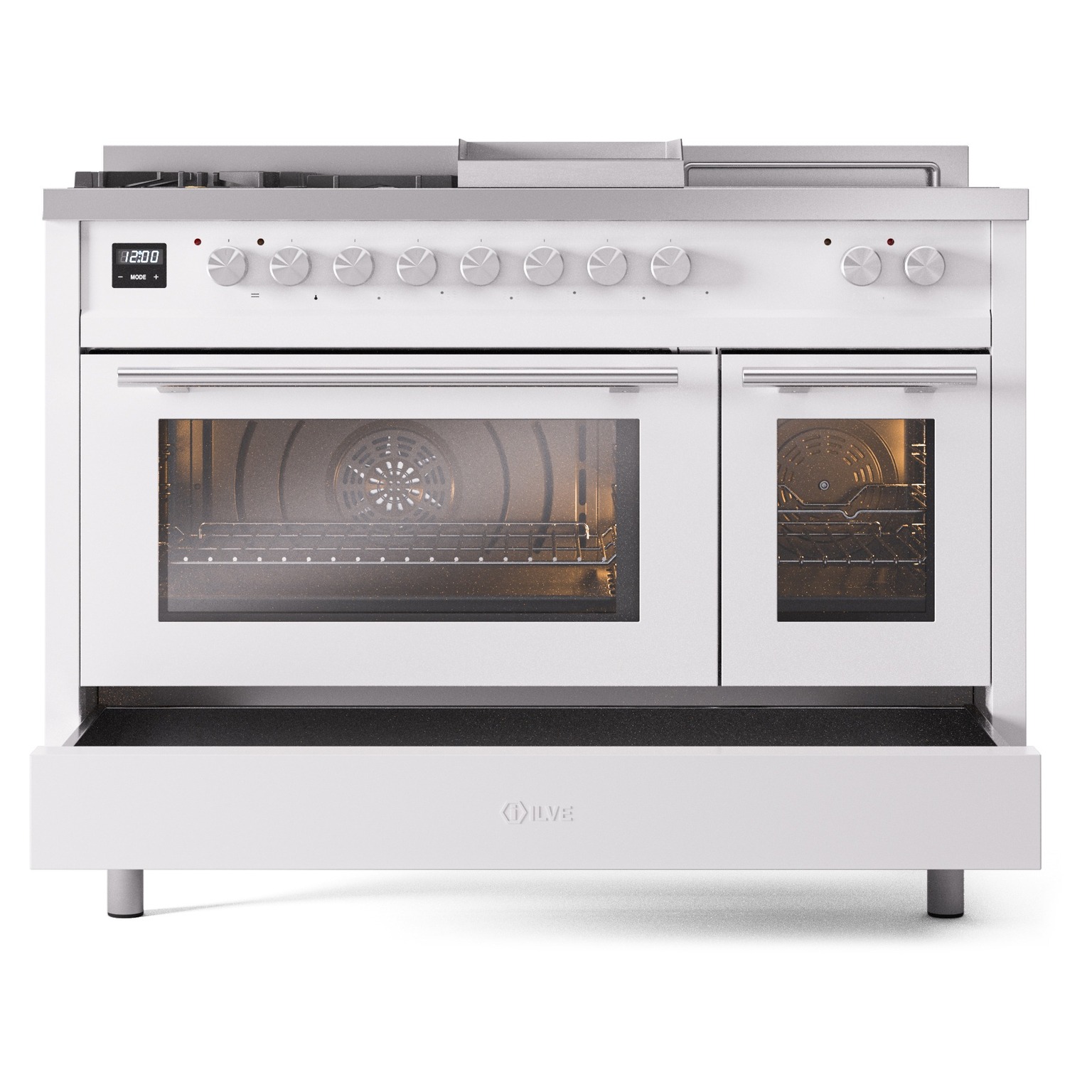 ILVE_UP48FSWMPWHLP_Professional_Plus_II_drawer_opened