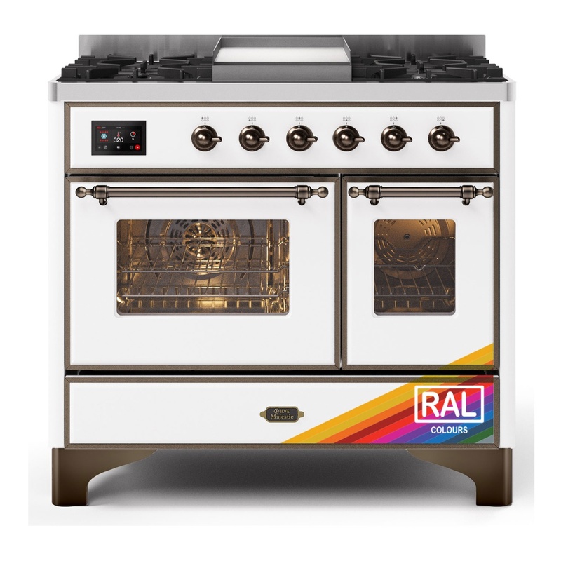 ILVE UMD10FDNS3RABLP Majestic II 40" Dual Fuel Range (Liquid Propane, Triple Glass Door, RAL, Burnished)